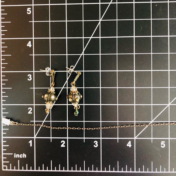 Vintage ORLY BARUCH Pearl Necklace & Rhinestone Earrings - Picture 10 of 17